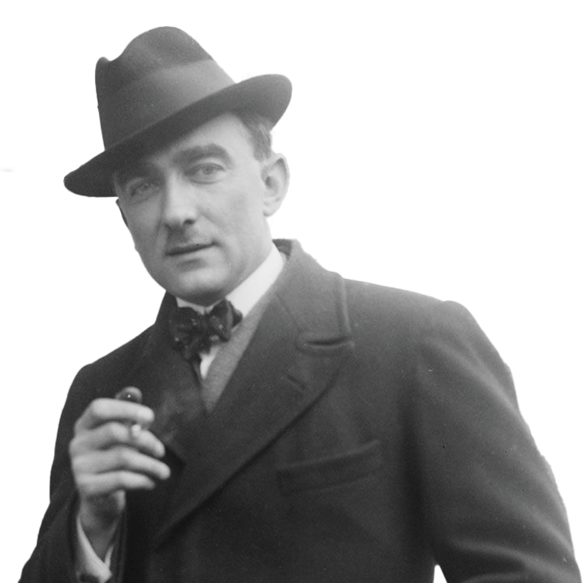 Black and white photo of composer Karol Szymanoski