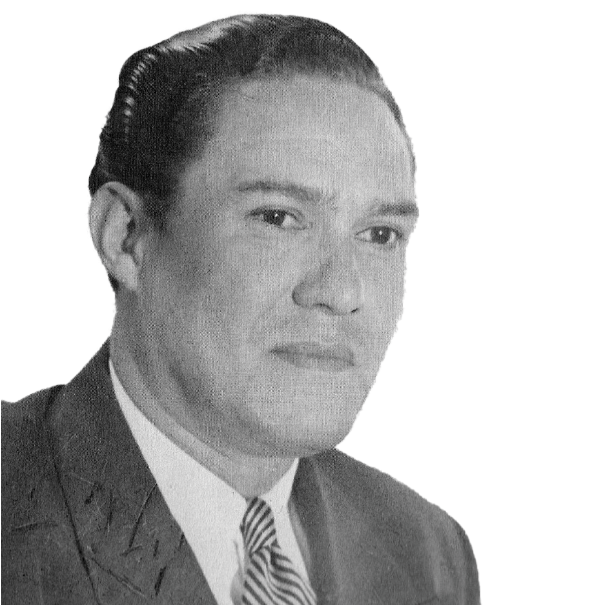 black and white photograph of composer Antonio Estevez