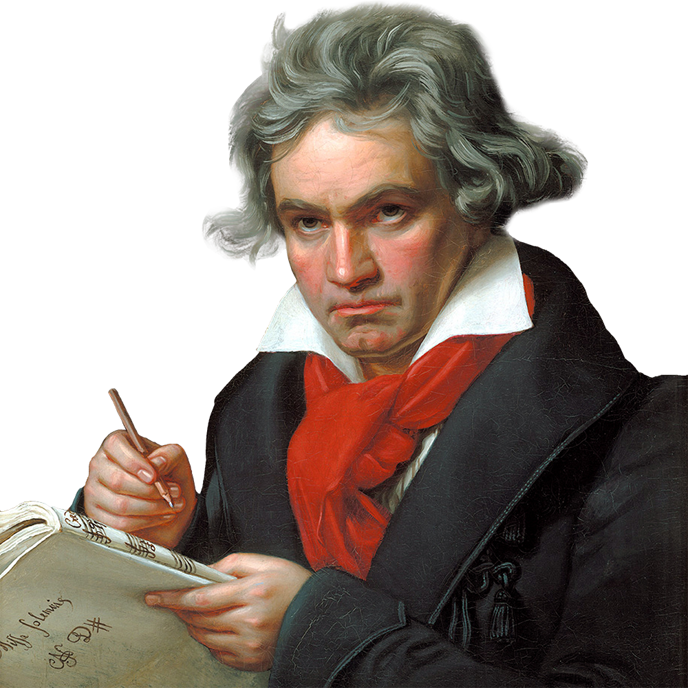 Painting of composer Ludwig Van Beethoven