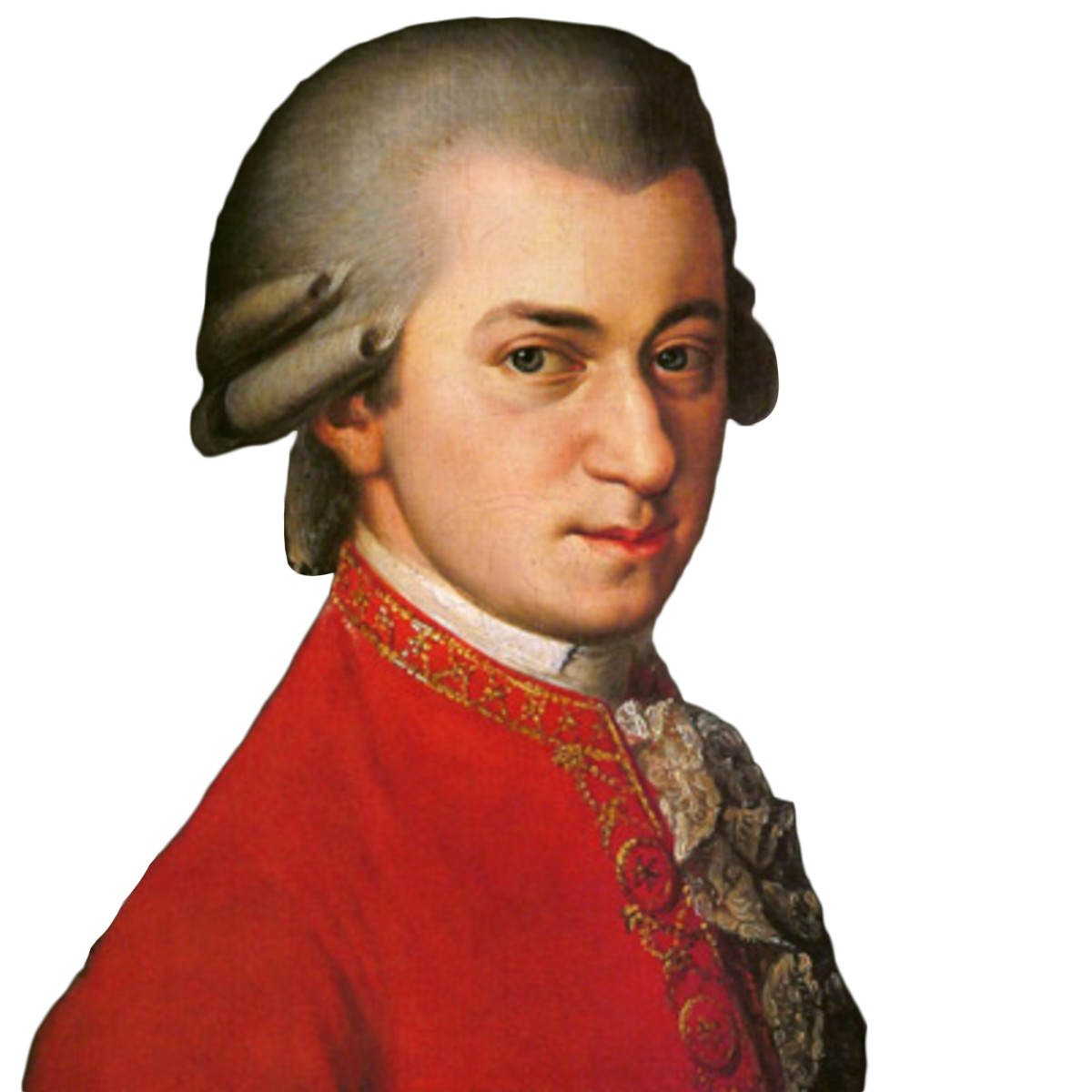 Painted portrait of Wolfgang Amadeus Mozart