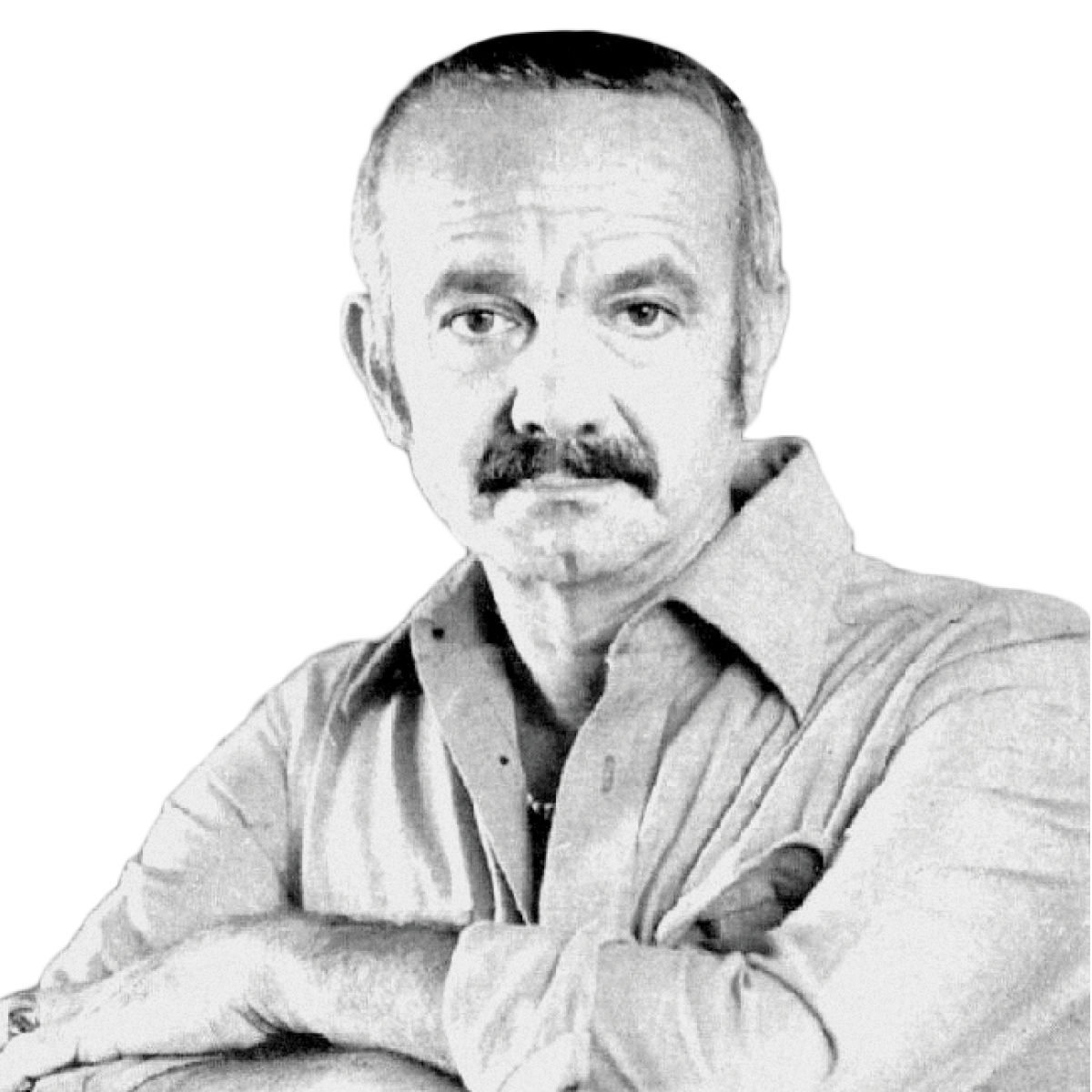 Black and white photograph of Astor Piazzolla